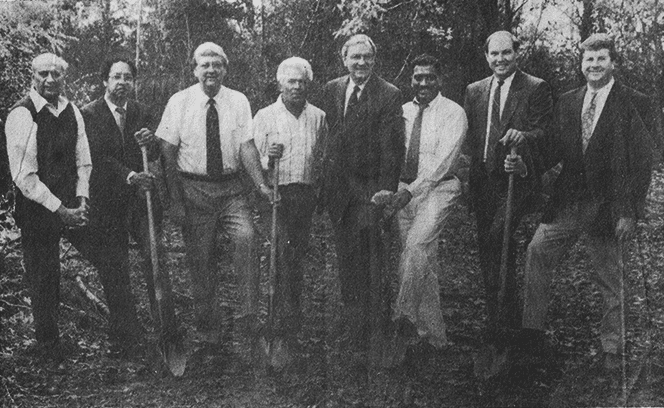 The Desai family at an early groundbreaking ceremony